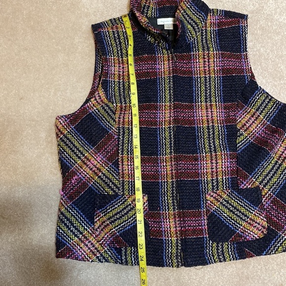 Christopher & Banks, XL vest, lined zipper pockets woven poly rayon blend - Picture 12 of 13